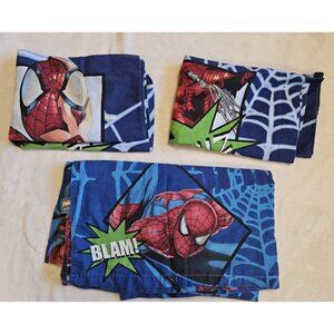 2009 marvel heroes flat bed sheet SPIDER-MAN jay franco w/ 2 pillow cases